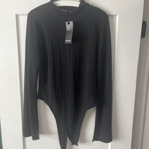 NWT Nasty Gal Bodysuit Black Top size US 14